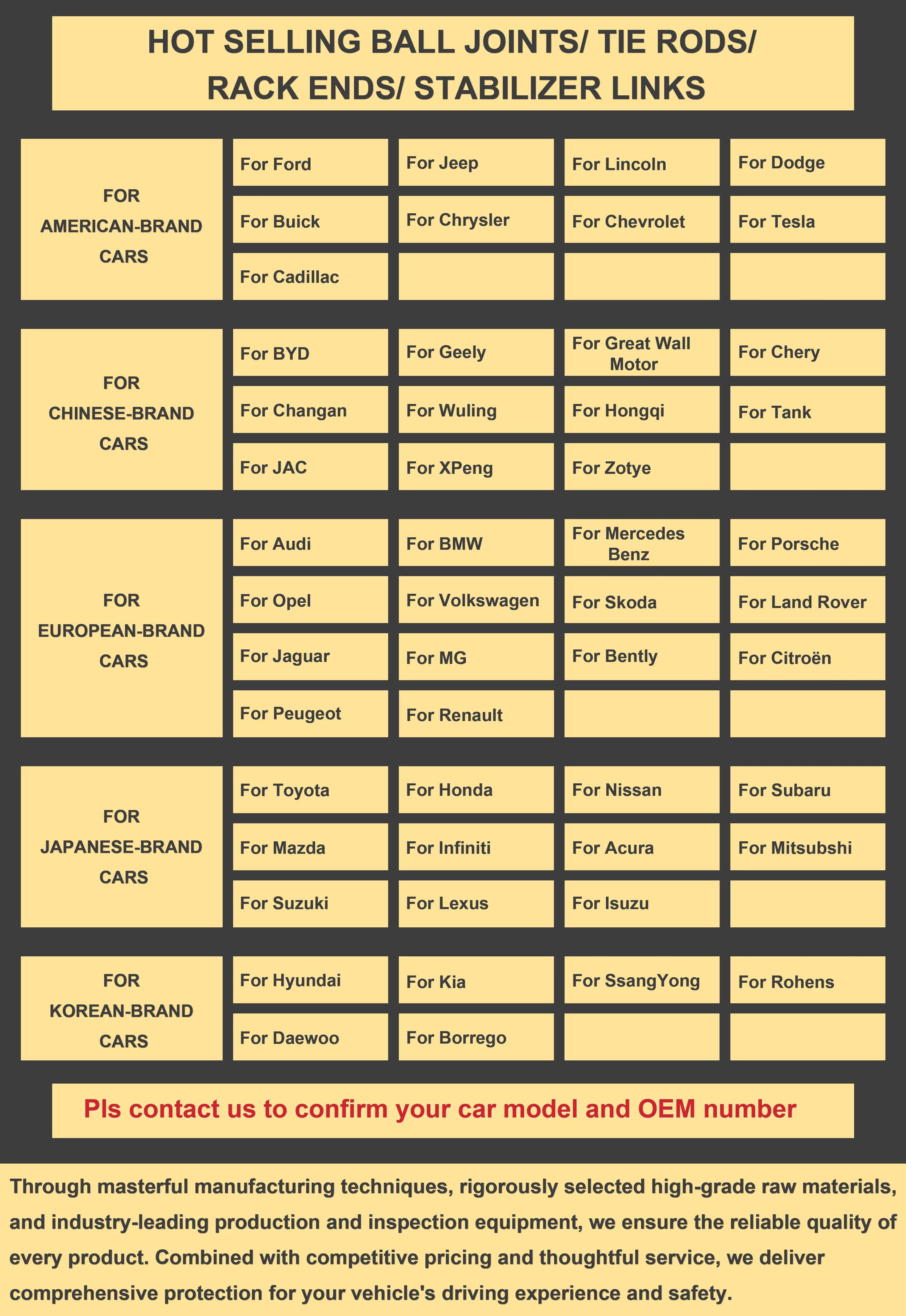 product auto suspension parts lower ball joint for toyota camry rav4 corolla prius highlander land cruiser prado-4