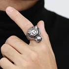 Leopard Rings Red Punk Style Animal Series Red Eye Leopard Head Ring Jewelry