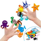 Hot-selling hand craft animal kids toy family finger puppets