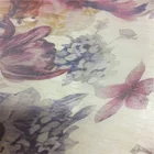 100%silk 6mm silk organza fabric with printing