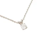 Cz Customized Simple Ladies Silver Chain Clavicle Chain Cubic Zirconia Cz Diamond Pendant Necklace