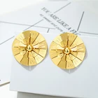Earrings Free Sample Fashion Personalized Women 24k Dubai Gold Plated Luxury Diamond Stud Earrings Jewelry