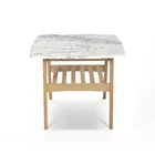 Square Table Hot Selling High Quality Italy Carrara Marble Square Top End Coffee Table