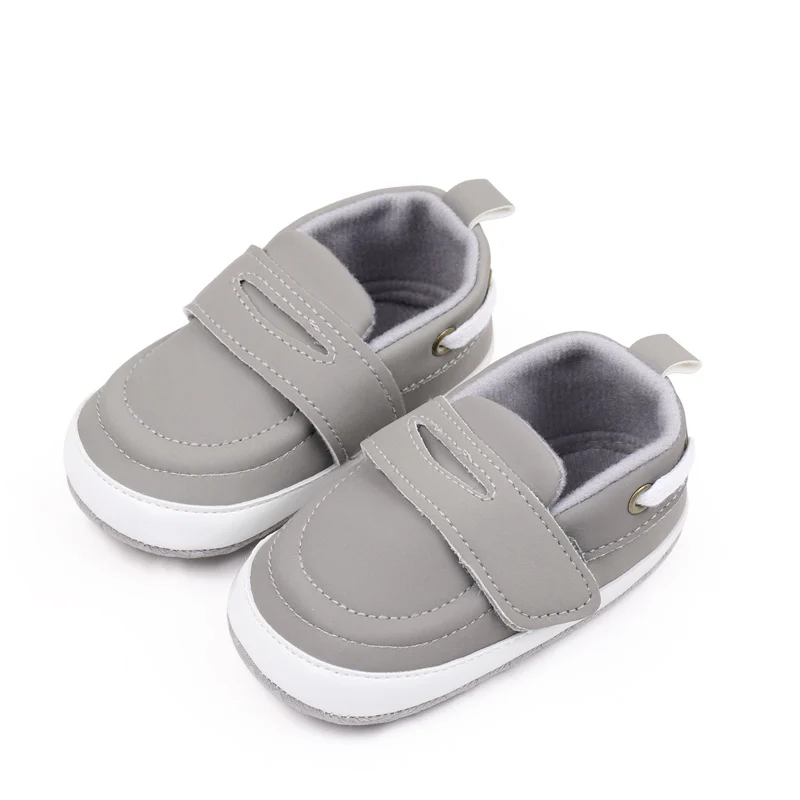 Simple Casual 0-12 Months Baby Soft Toddler Shoes Solid Color for Spring and Autumn details