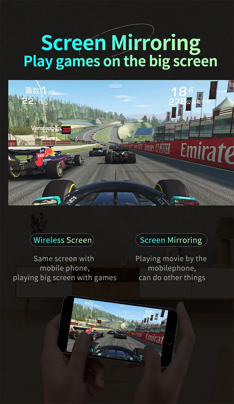 Home and outdoor Vivibright Projector 4K Support Full Color Native Theatre Large Movie Lcd Video Projectors 1080p