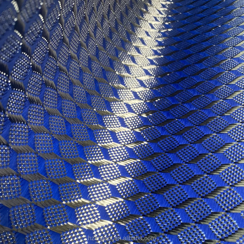 Cheap Factory 3K 240gsm Blue Mix Stereoscopic Aramid Carbon Hybrid Jacquard Fiber Fabric Solid Cheap Factory 3K 240gsm Blue Mix Stereoscopic Aramid Carbon Hybrid Jacquard Fiber Fabric Solid