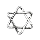 Silver Charms Charms 100pcs/bag 20x18mm Antique Silver Plated Zinc Alloy Star Of David Charms Pendants ABD-C11946