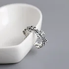Rings Jewelry Silver Ring Silverrings Design Trendy Cuff Rings Hollow Out Flowers Jewelry Unisex Silver 925 Silver Ring