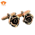 Wedding Anniversary Best Mens Personalized Initial Letter Valentine'S Rose Cufflinks And Tie Clip