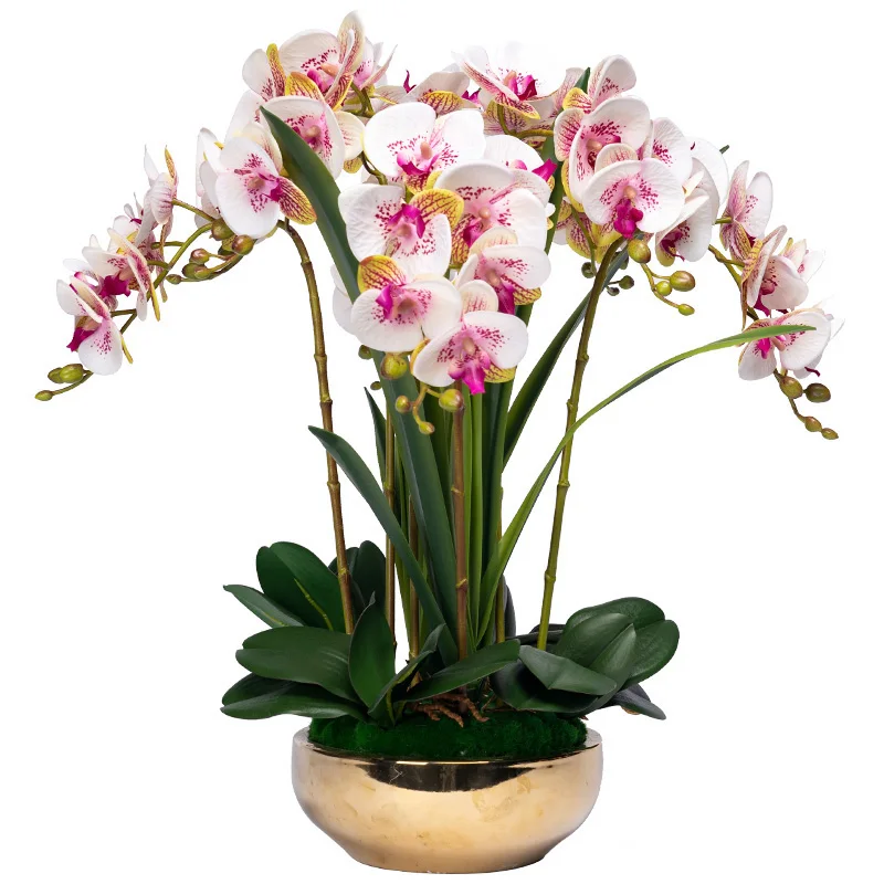 2021 New Product Wholesalers Artificial Silk Orchids Flower Wedding Decoration For Bulk Single Long Stem