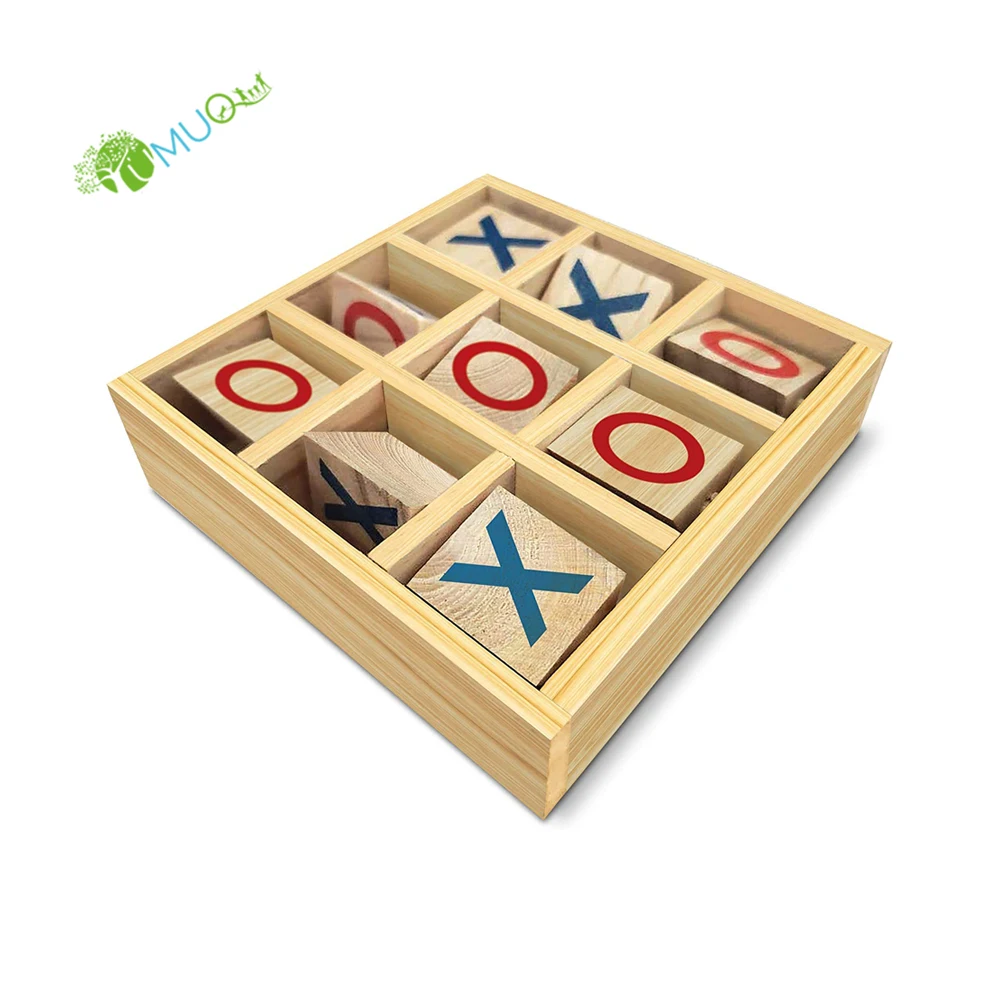 Yumuq 4.75" Wooden Tic Tac Toe Board Game With Spinning Pieces,Mini Travel  Tic-tac-toe Wood Game Set For Kids And Adults - Buy Wooden Tic Tac Toe Mini Tic  Tac Toe Toy,Tic-tac-toe,Tic Tac
