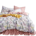Hot Sale 100% Cotton Sateen Bedding Set Customized Reactive Printed Bedline Duvet Cover Set