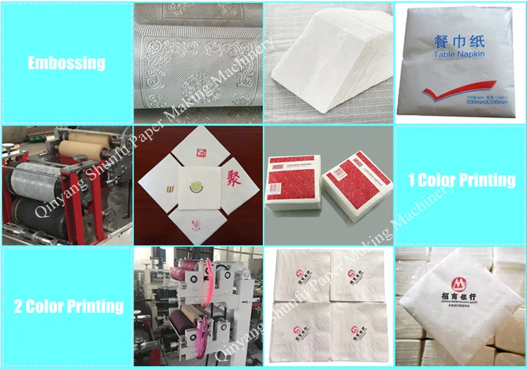 Low Price Table Napkin Paper Making Machine, Automatic Serviette Tissue Paper Packaging Machine
