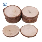 Craft BQLZR DIY 3inch Pine Unfinished Natural Wood Slices Pieces Craft Ornaments For Home Decoration