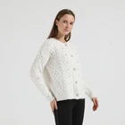 Ladies Wool Cardigan Sweater Cardigan Ladies Recycle Wool Yarn Fancy Knitting Heavy Gauge Knitted Sweater Cardigan