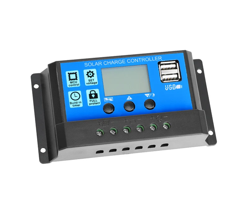 12V/24V Auto Solar Laderegler Solar Panel Controller Regulator PWM Mit USB LCD 