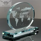 Globe Jade Globe Engraved Revolution Jade Glass Awards For Company Corporate Awards