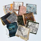Scarf High Quality Narrow Handbag Handle Jacquard Silk Scarf Fashion Woman Long Silk Satin Scarf