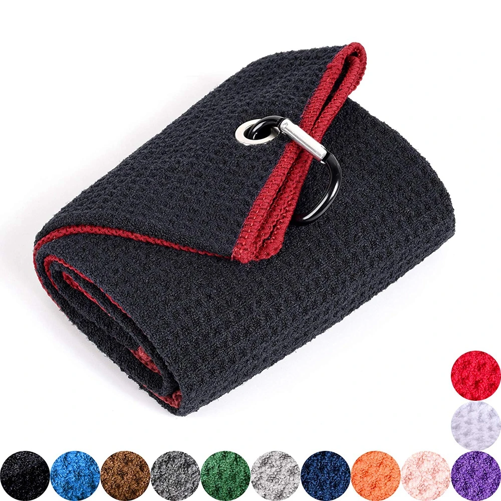 Golf Towel Magnetic Microfiber Waffle For strong Hold To Golf Carts