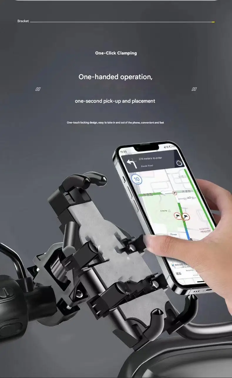 Popular Factory Best Motorcycle Bracket Plastic Bottom Support Touching Motorcycle Cell Phone Holder