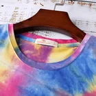 Tie Dye 2021 Custom Graphic Men's 180g 100% Cotton Short Sleeve Round Neck Advertising Shirt Tie Dye T-shirt