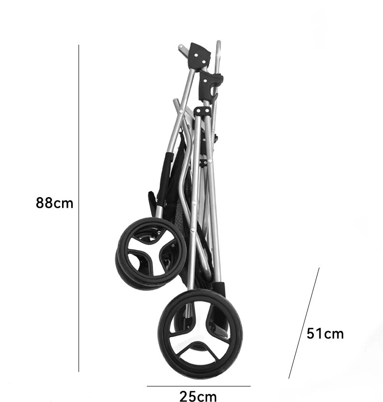 Wholesale Multi-functional Pet Stroller Double-layer Large Space Cat and Dog Cart Quick Pickup Convenient Folding Pet Supplies supplier
