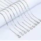 Sterling Silver 925 Sterling Silver Wave Chain 45 Cm Rhodium Plated