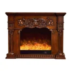 318B Wood Mantel Chimney Led Decor Decoration Flame Electric Fireplace Tv Console Heater Fire Place