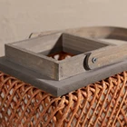 Blue Unique Designer Wooden Hurrican With Handle Home Decor Modern Nordic Other Lantern Candle Holder
