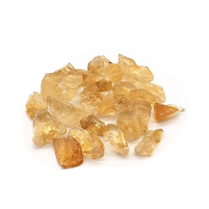 Natural Brazil Citrine Stone Yellow Quartz Crystal Healing Mineral Degaussing