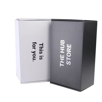 Large Shipping Boxes Custom Logo Printed Wholesale Unique Black Mailer Shipping Box