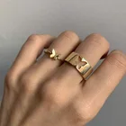 Ring Hot Selling Metal Opening Ring Set INS Retro Butterfly Adjustable Ring Sets Ring