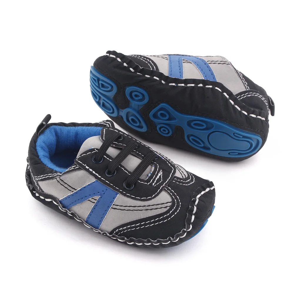 Mixed Color Maze Soles Baby Boys Elastic Hand-stitched Fashion Trend Toddler Shoes details