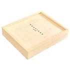 Box Wooden Pine Wood Box Natural Pine Wood Box Sliding Lid Ornaments Gift Packaging Box Unfinished Wooden Crafts Box