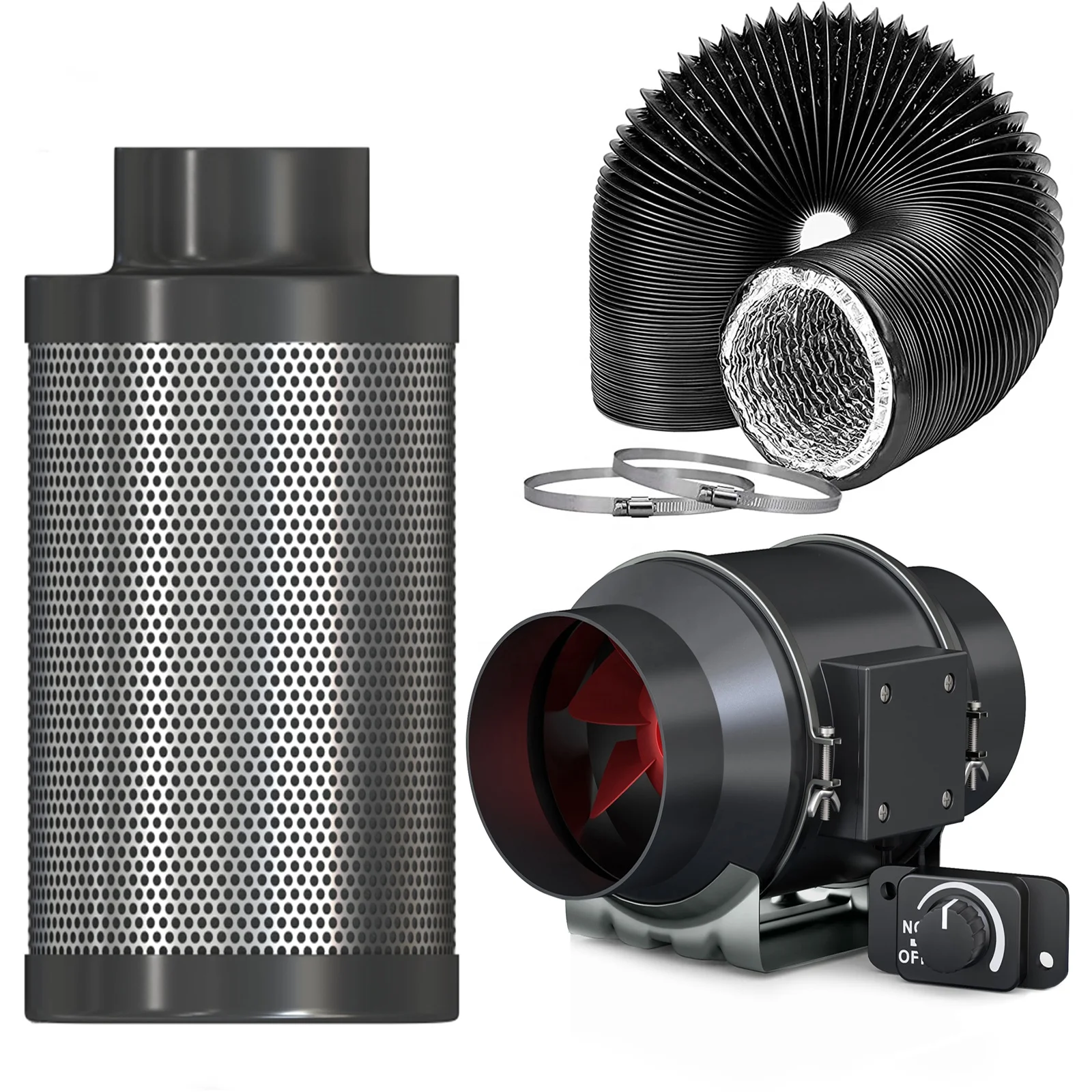 Duct Fan, 405, CFM, 0-100%, Aluminum - detail 2