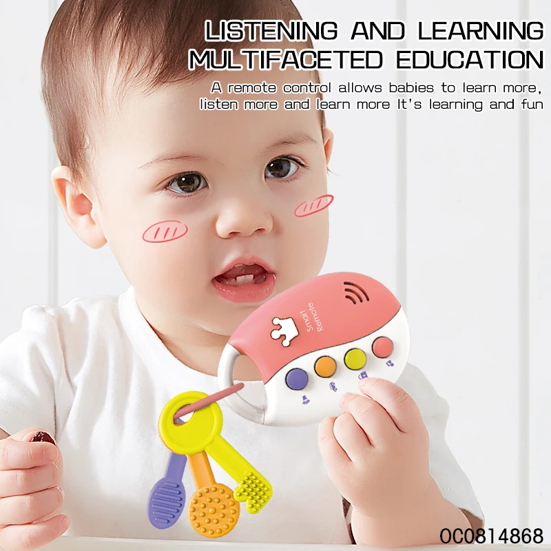 Other baby car remote control key early education toy with light music