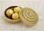Wedding Favor European Style Hollow Out Round Gold Plastic Candy Box For Wedding Favor Gifts