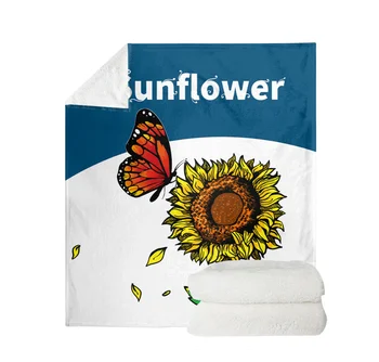 Custom blankets for winter butterfly and flower patterned soft touch native style flannel fleece sublimation blanket cheap price