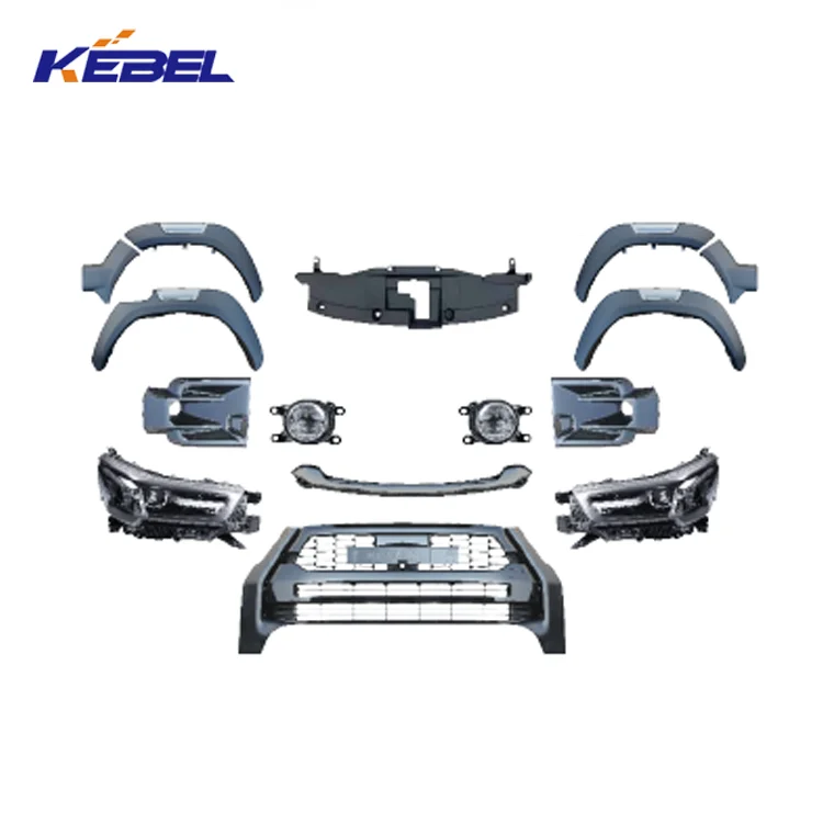 KEBEL Auto Car Accessories Front Bumper Kit OEM Car Bumper Kit Replacement for TOYOTA 2016-2020 HILUX UPGRADE 2021 HILUX manufacture