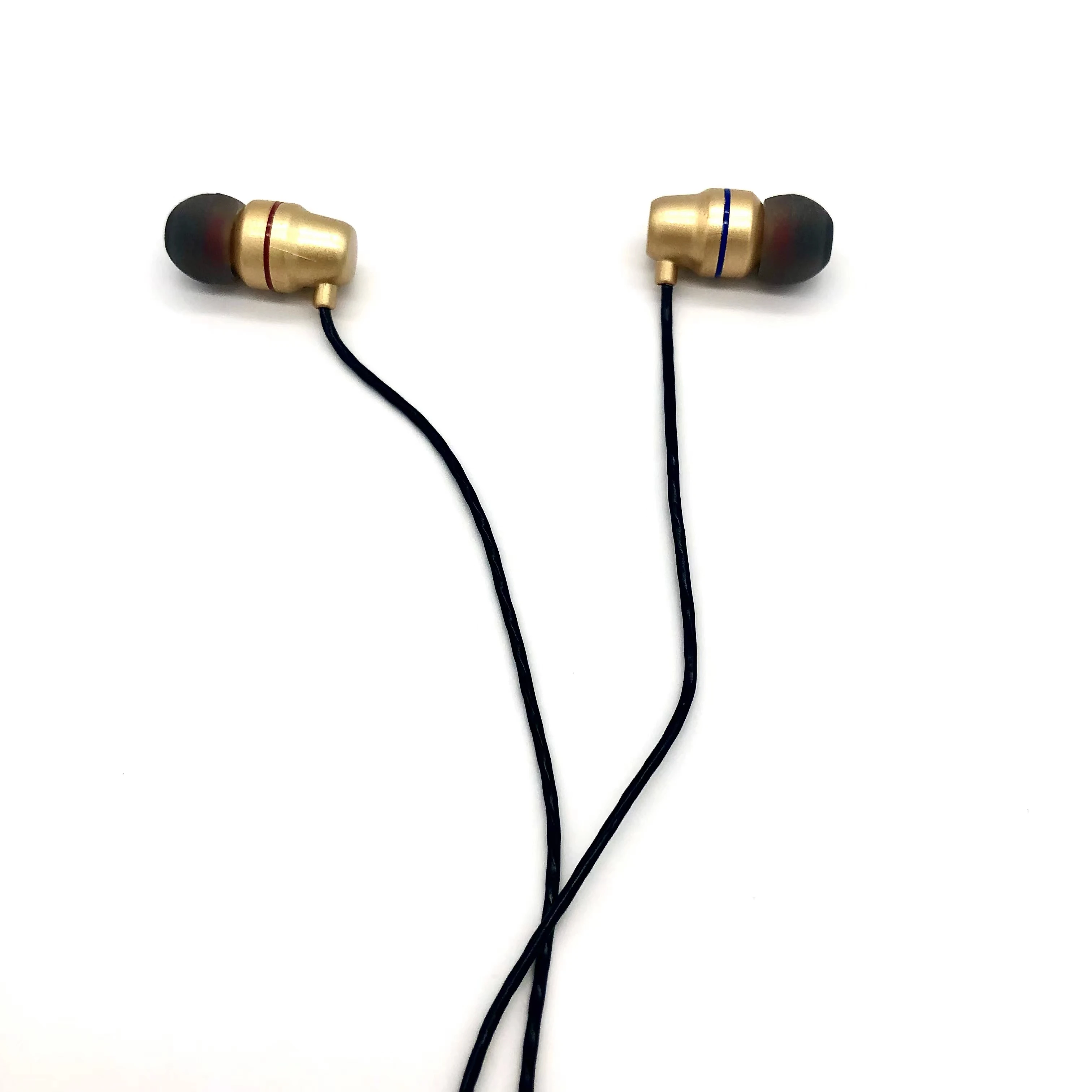 Wholesale 1.2M Earphones Wired 3.5mm with Mic In-ear Stereo Headphone for iphone and Android