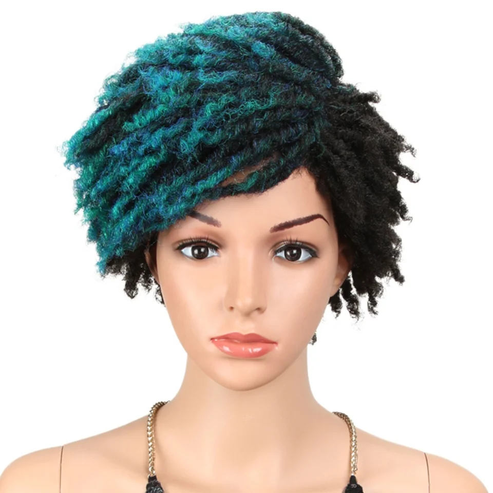 blue dreadlock wig
