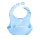 Pocket Large Three-color Optional Food-grade Soft Silicone Baby Rice Pocket
