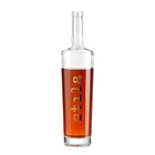 Vodka Wholesale Custom Wine Glass Bottle 500ml 700ml 750ml 1000ml Whiskey Liquor Square Vodka Glass Bottle