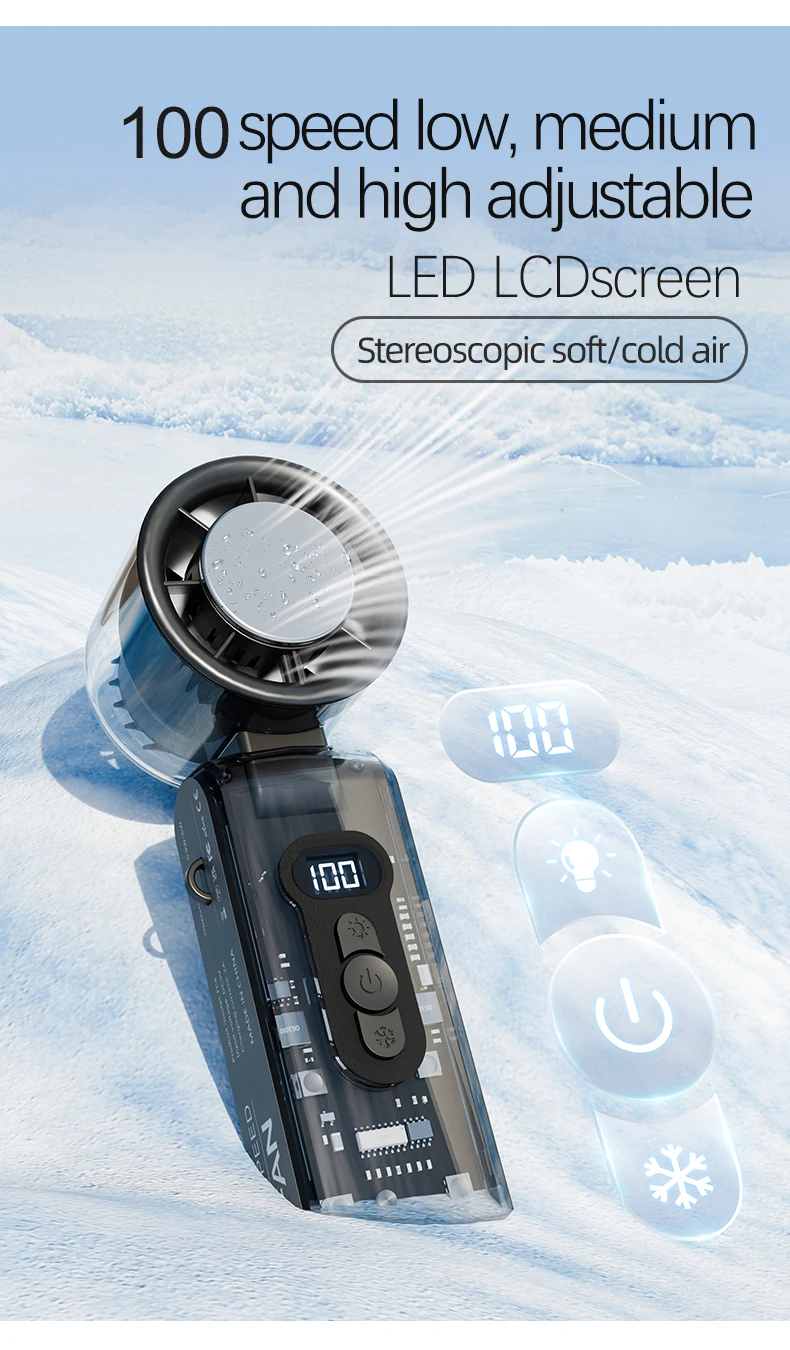 Mini Handheld Fan, USB, Portable, 100 - detail 12