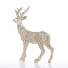 Decoration Christmas Polyresin Antique Gold Reindeer Standing Figurine Home Tabletop Decoration