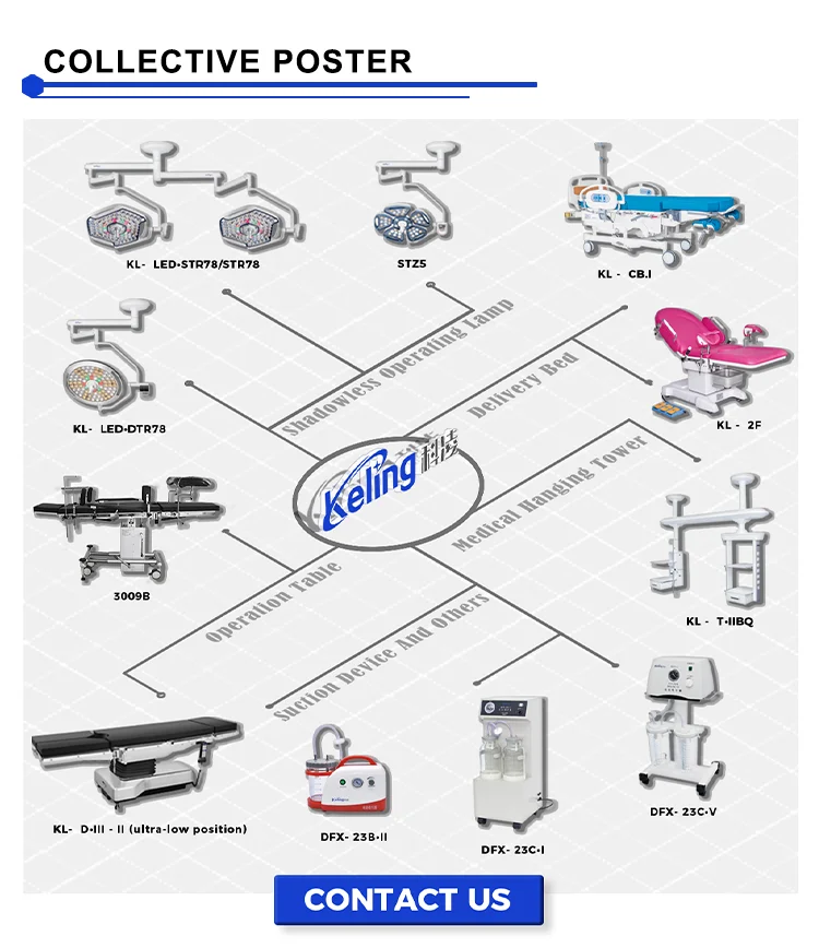 Keling Kl 2e Electric Delivery Bed Operating Table Electric Obstetric