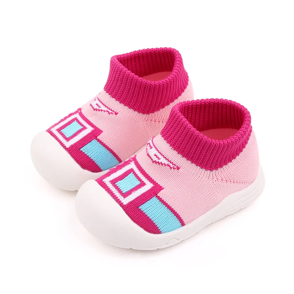 Boys and Girls Soft-Sole Flying Knitting Shoes Non-Slip Breathable for Leisure Sports for Walking in Autumn factory