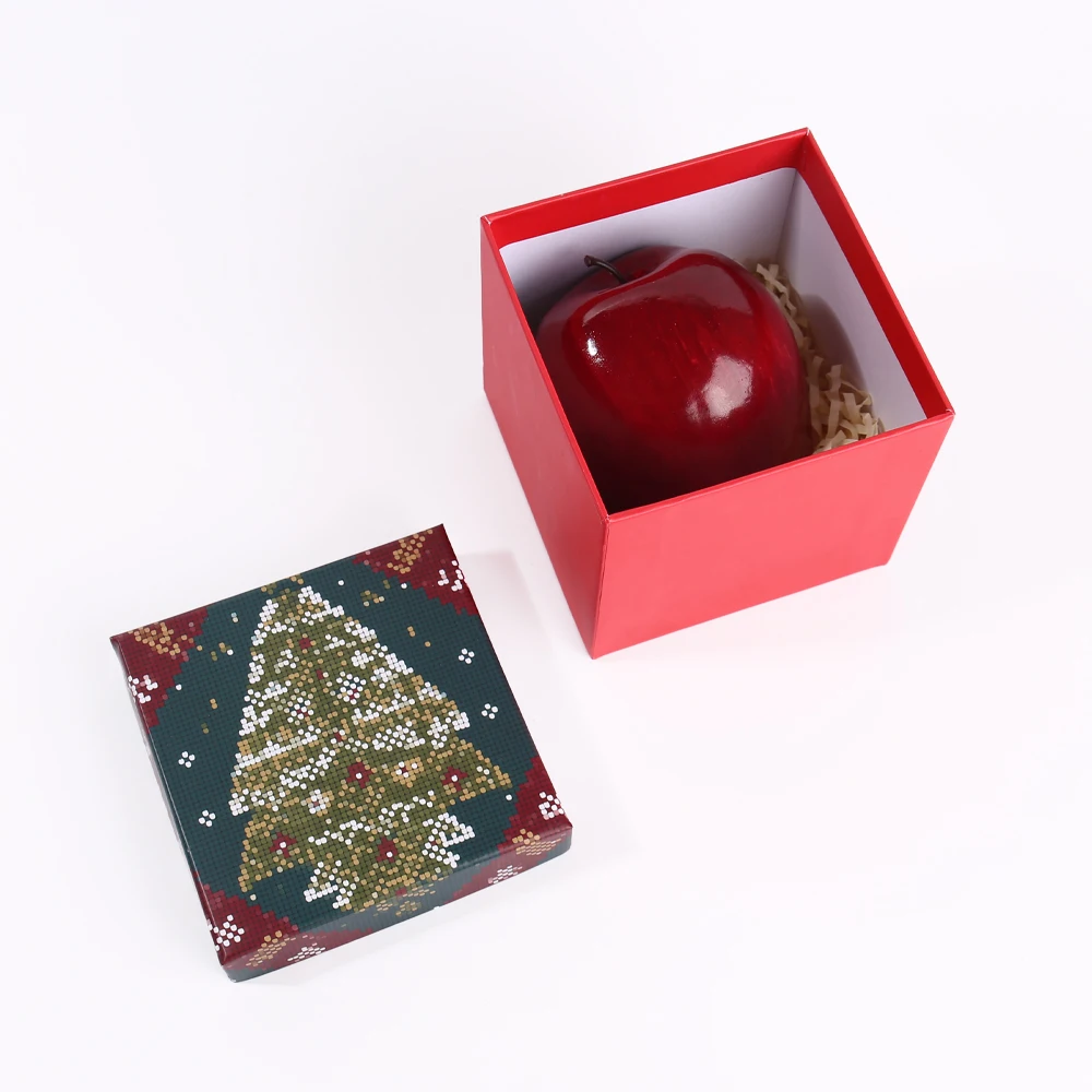 product custom rigid gray paper box with christmas stocking design offset printing matt lamination lid for holiday gift packaging-4