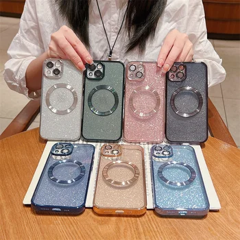 luxury plated transparent clear plating glitter diamond lens phone case for iphone x xr xs 11 12 13 pro max