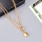 Lock Jewelry 2020 Hot Selling Stainless Steel Neccklace With Charm Lock Pendnt 18k Gold Plated Jewelry